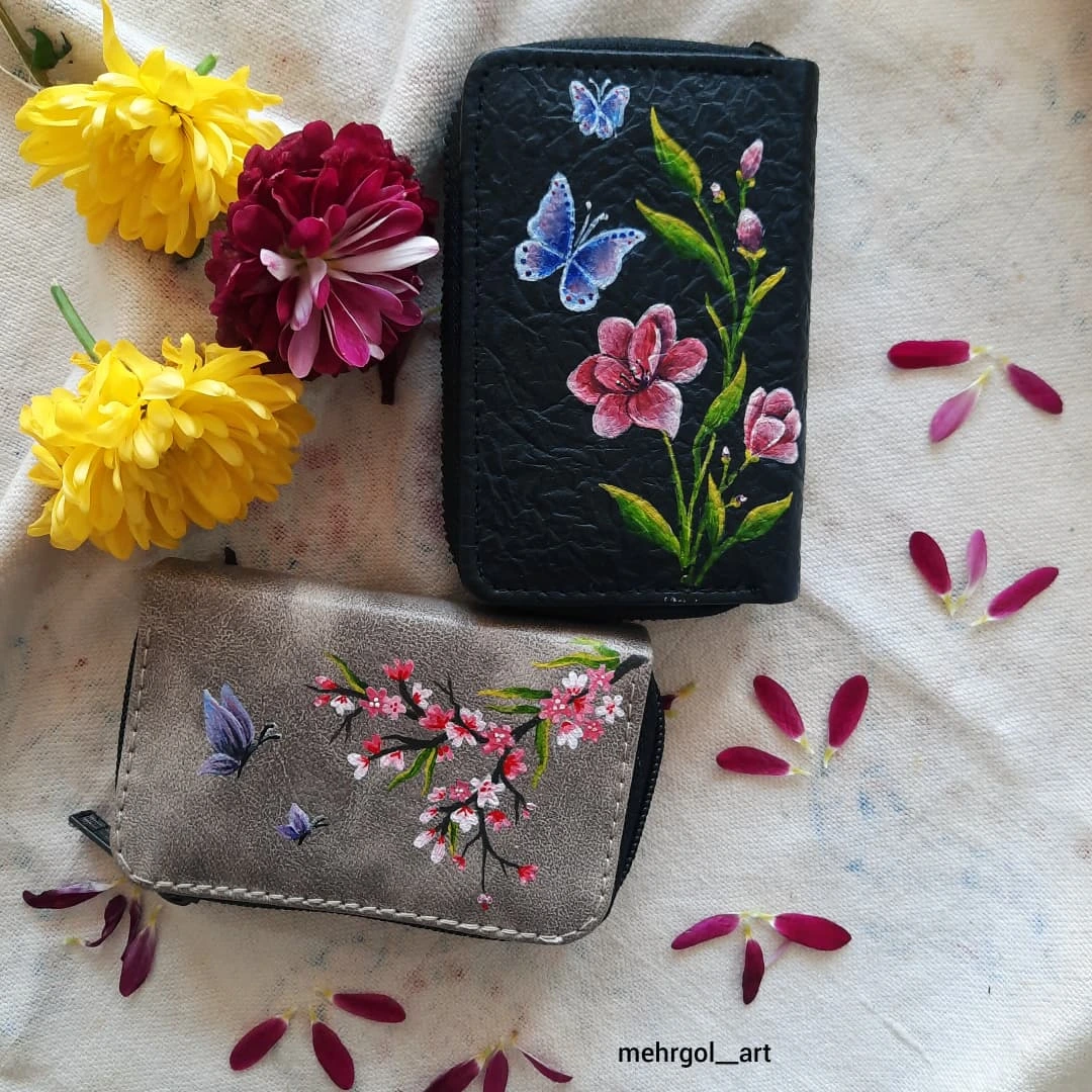 جاکارتی و کیف پول چرم دستساز و قابل شستشو با طرح های متنوع